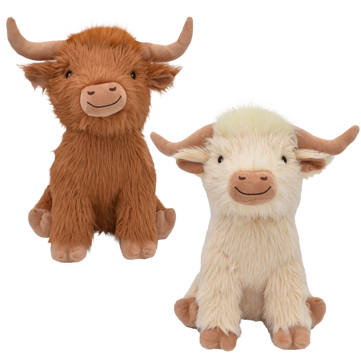 Multipet Highland Cow Plush Dog Toy, Assorted 14 in