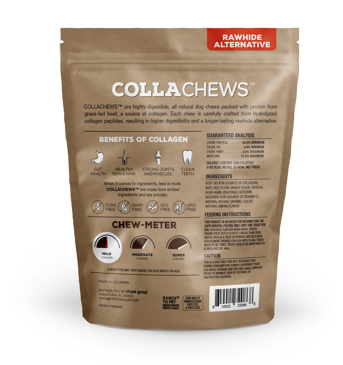 Collachews 5 in Collagen Chicken Flavored Sticks 25 pk