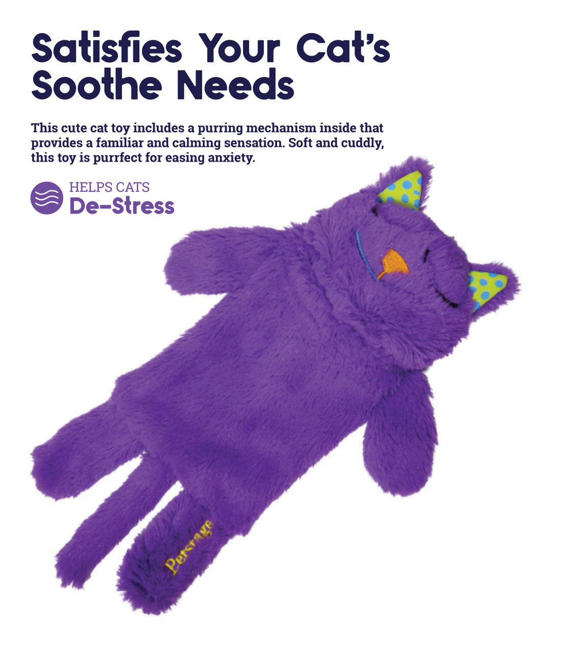 Catstages Purr Pillow Kitty Plush Calming Cat Toy
