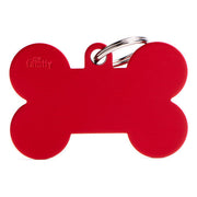 Myfamily Extra Large Anodized Aluminum Bone Shaped Personalized Dog ID Tag