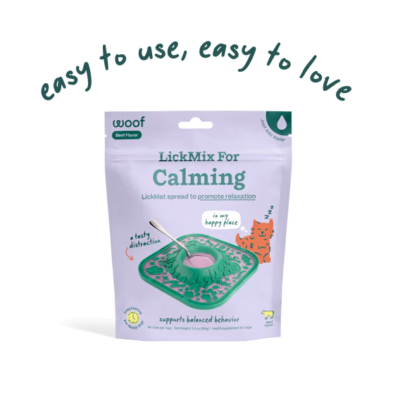 Woof Calming LickMix Lick Mat Spread for Dogs 5.5 oz