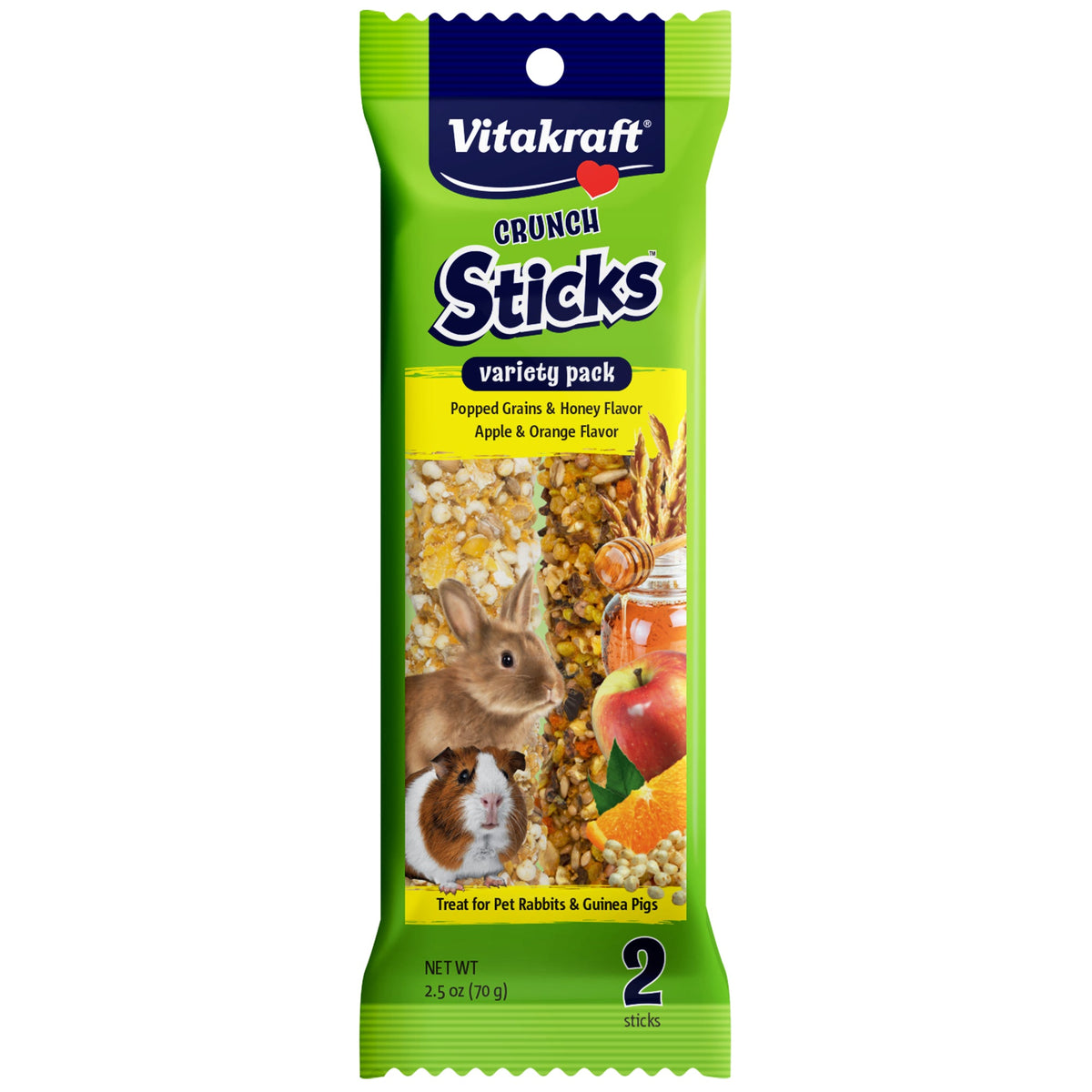 Vitakraft Crunch Sticks With Honey & Apple Flavor Rabbit & Guinea Pig Treats 2.5 oz