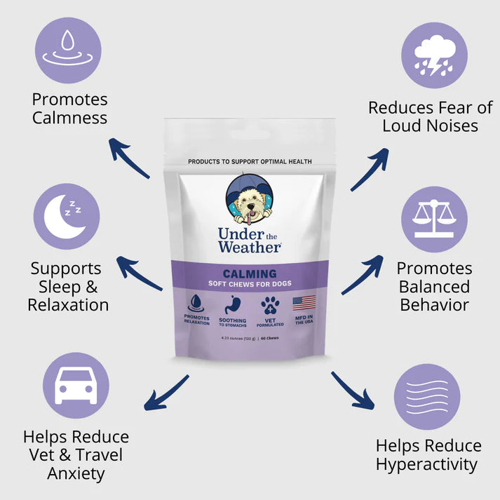 Under The Weather Calming Soft Chews for Dogs 60 ct
