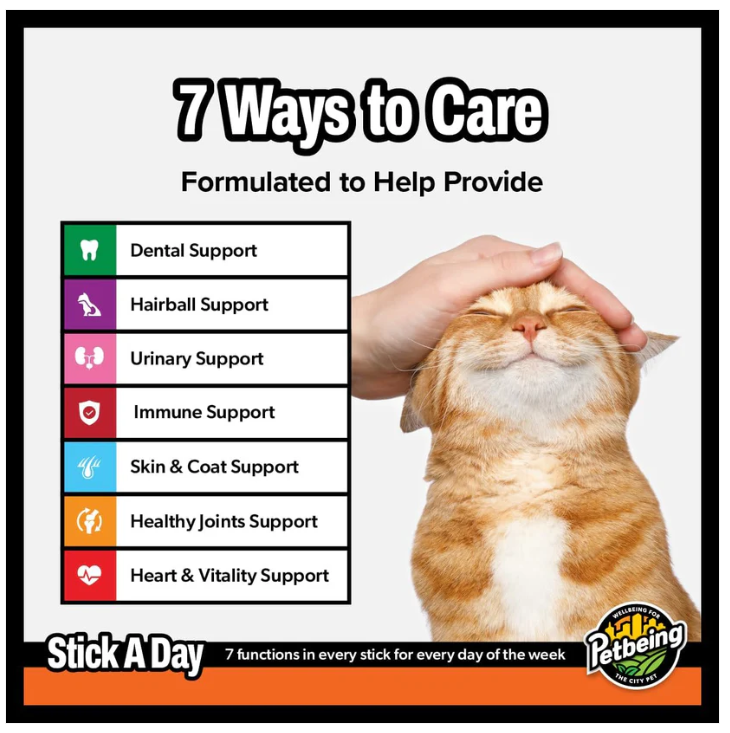 Petbeing Stick A Day Chicken Recipe Cat Supplement 7 ct
