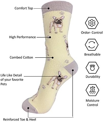 E & S Imports Pet Lover Socks French Bulldog, Unisex, One Size Fits Most