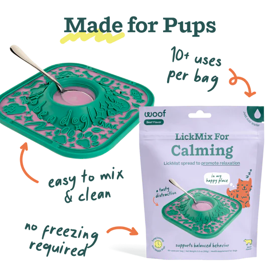 Woof Calming LickMix Lick Mat Spread for Dogs 5.5 oz