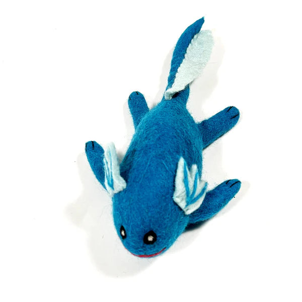 Karma Cat Wool Axolotl Kicker Cat Toy 10 in