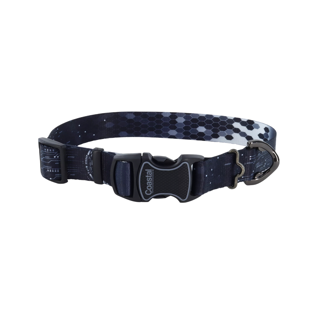 Coastal Pet Products Inspire Adjustable Fashion Dog Collar- Digital Matrix