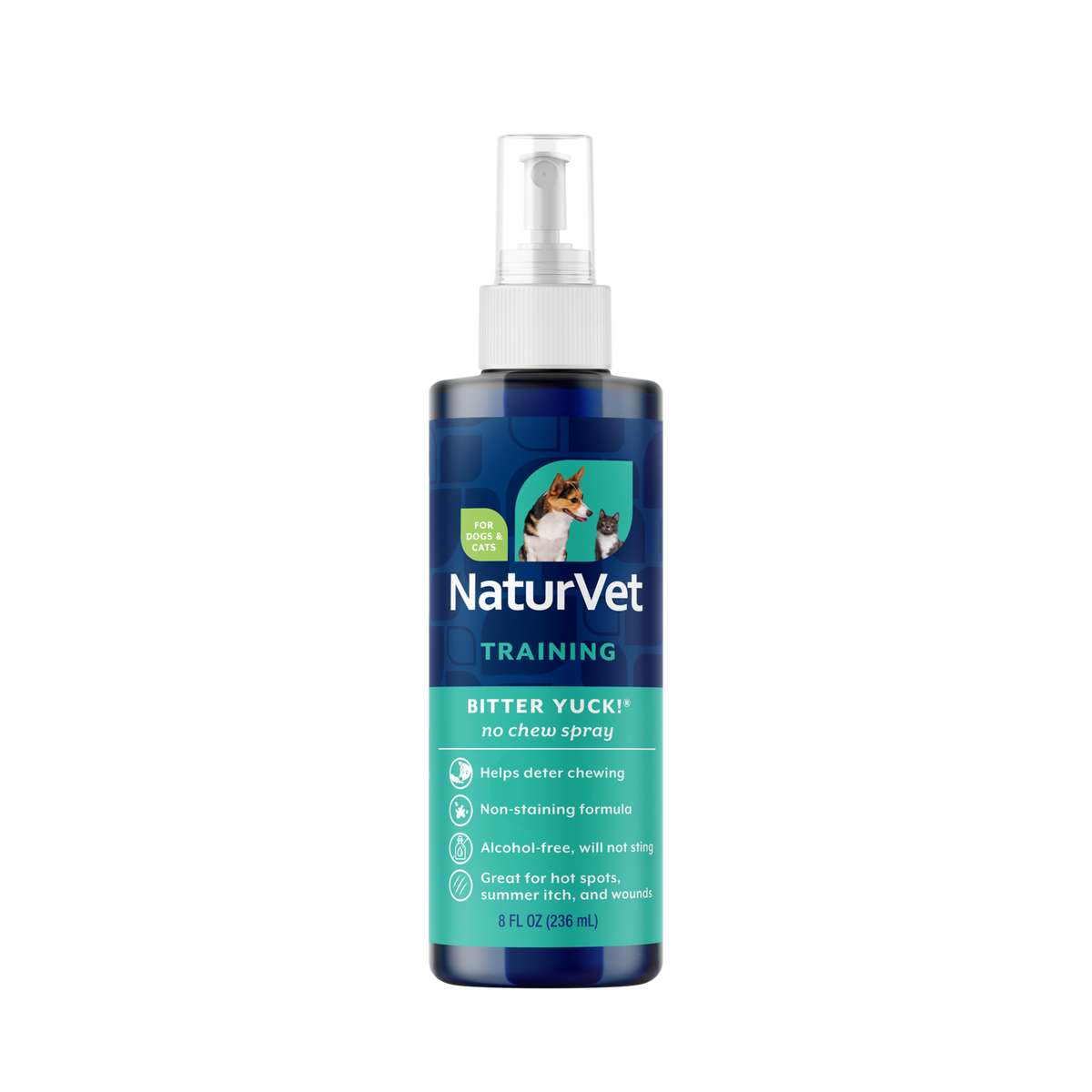 Naturvet Bitter Yuck! No Chew Dog, Cat , & Horse Spray 8 oz