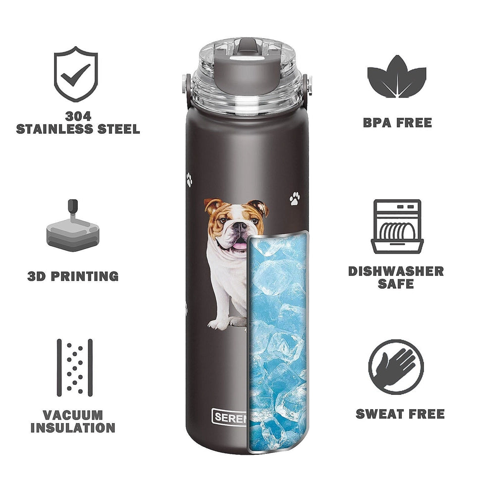 E & S Imports Serengeti Yellow Labrador Stainless Steel Water Bottle 24 oz