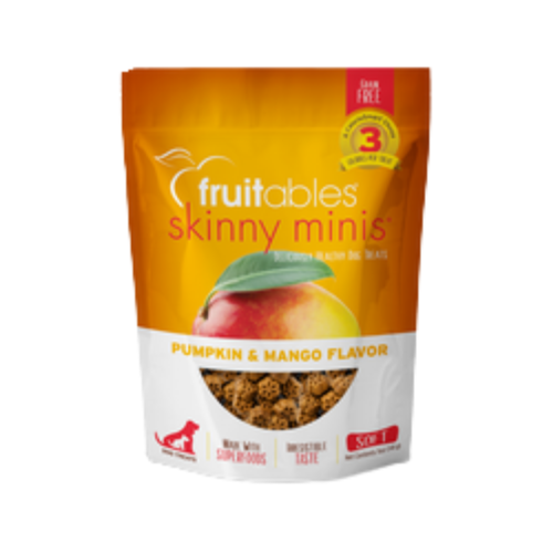 Fruitables Skinny Minis Pumpkin & Mango Flavor Soft & Chewy Dog Treats 5 oz