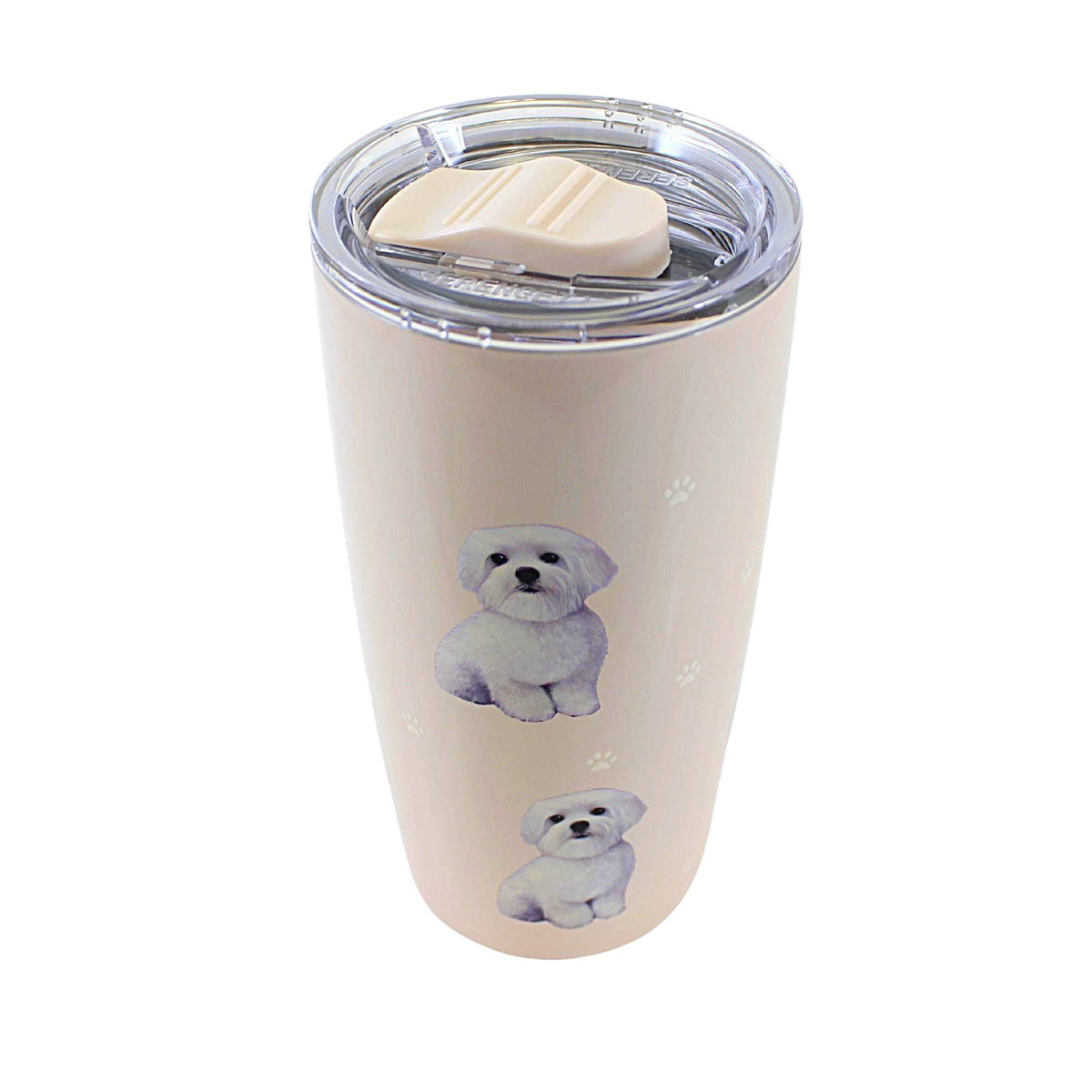 E & S Imports Serengeti Maltese Stainless Steel, Vacuum Insulated Tumbler with Spill Proof Lid 20 oz