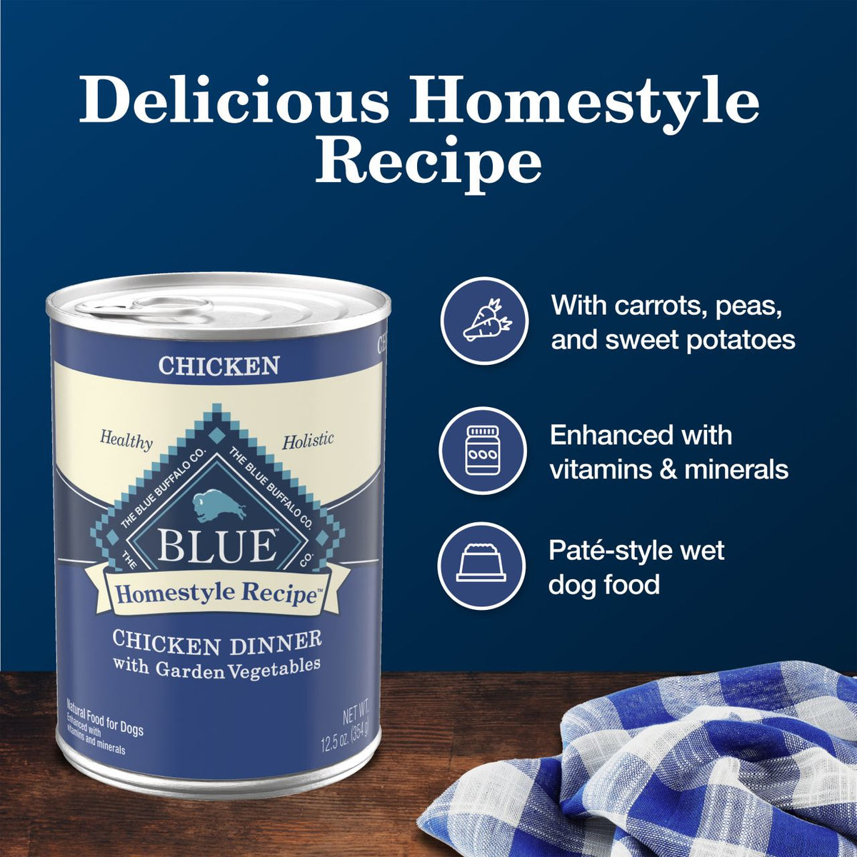 Blue Buffalo Homestyle Recipe Chicken Dinner With Garden Vegetables Canned Dog Food
