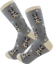 E & S Imports Pet Lover Socks Australian Cattle Dog, Unisex, One Size Fits Most