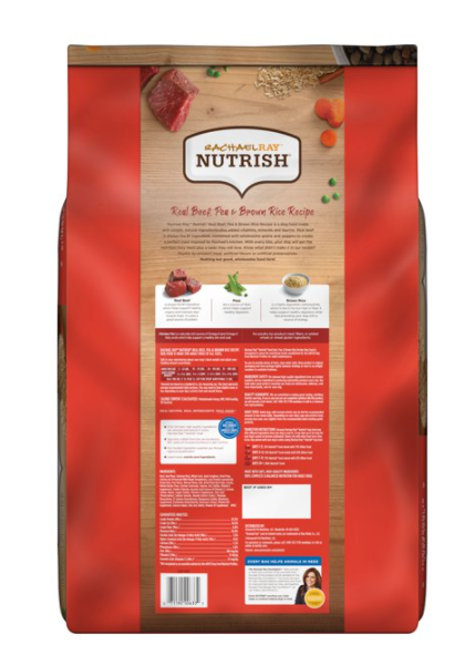Rachael Ray Nutrish Real Beef, Pea, & Brown Rice Recipe Adult Dry Dog Food