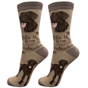 E & S Imports Life is Better With a Chocolate Labrador Socks