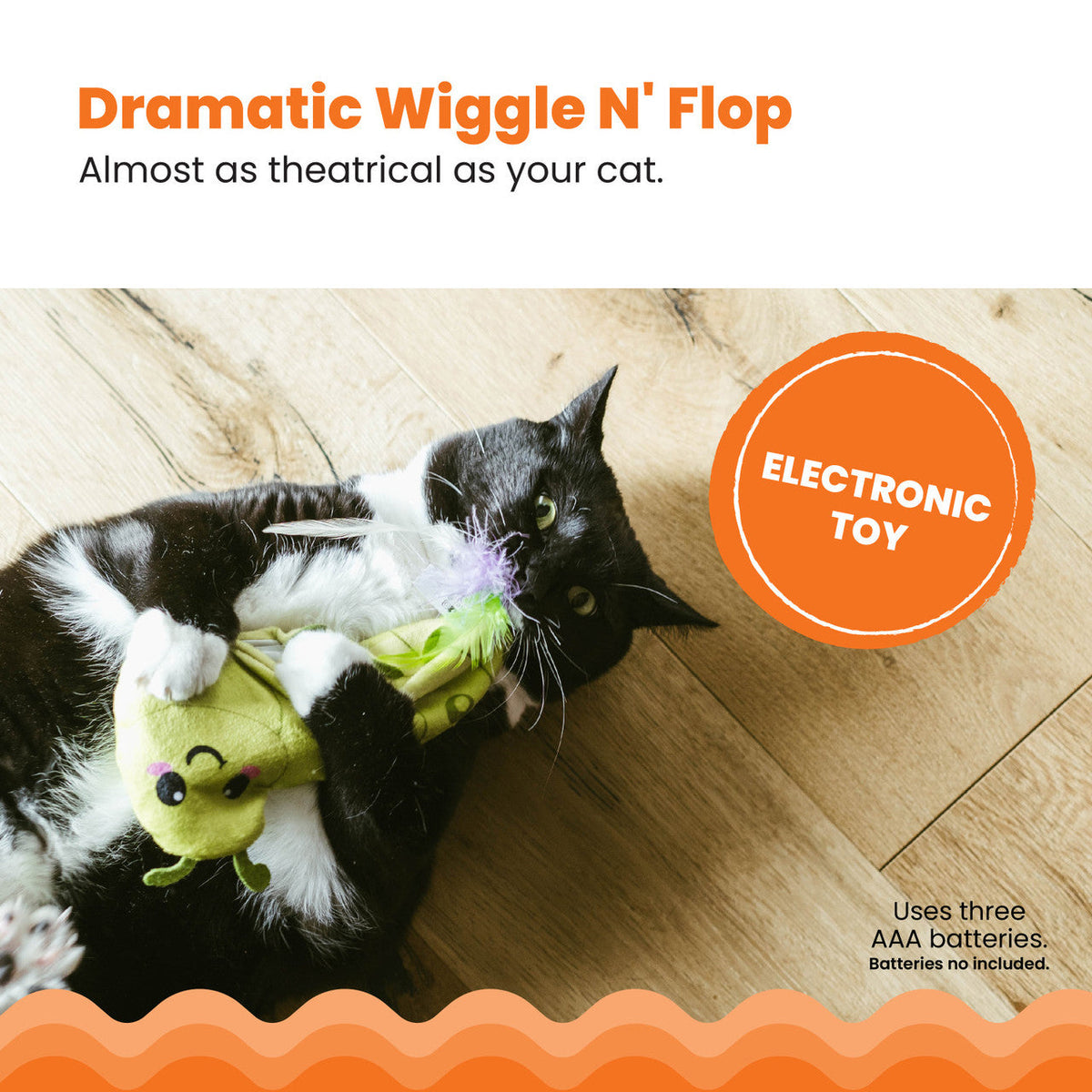 Catstages Electronic Touch-Activated Wiggle Worm Cat Toy