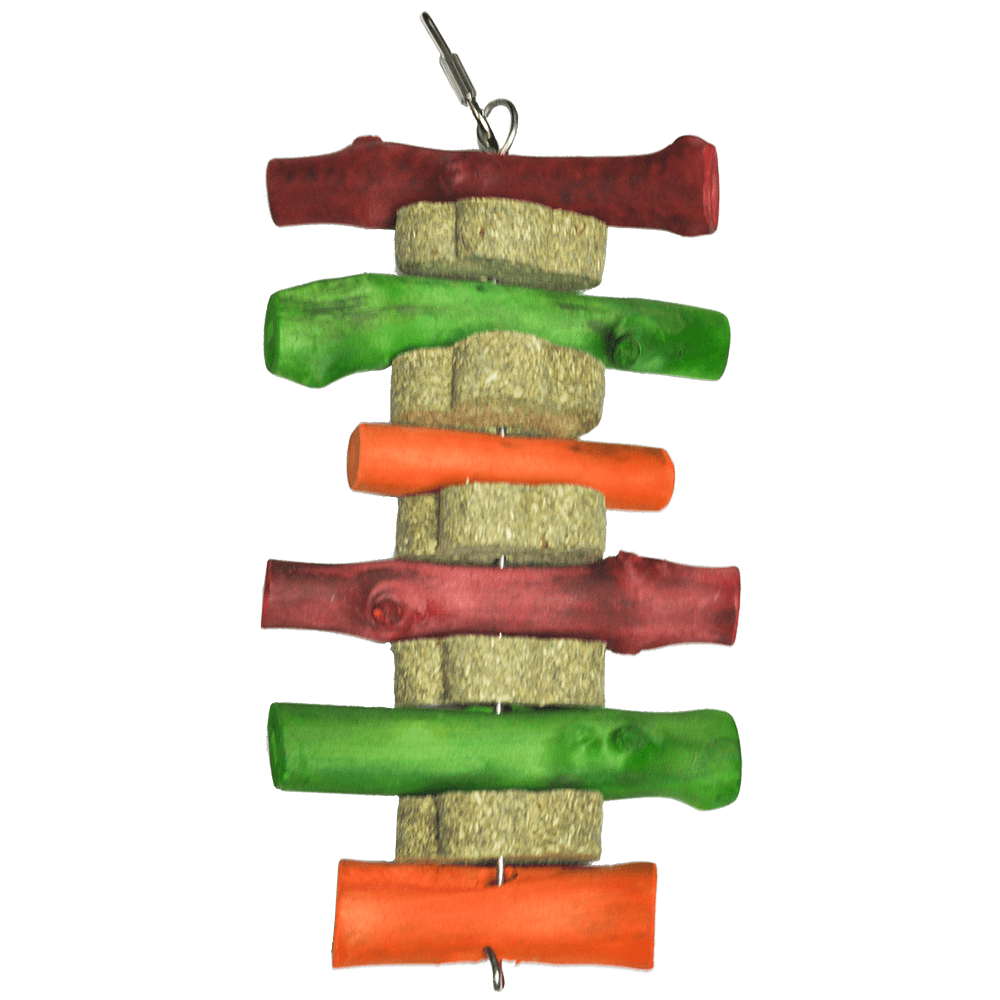 A&E Colored Circle Hay Chew Stackers Small Animal Chew Toy