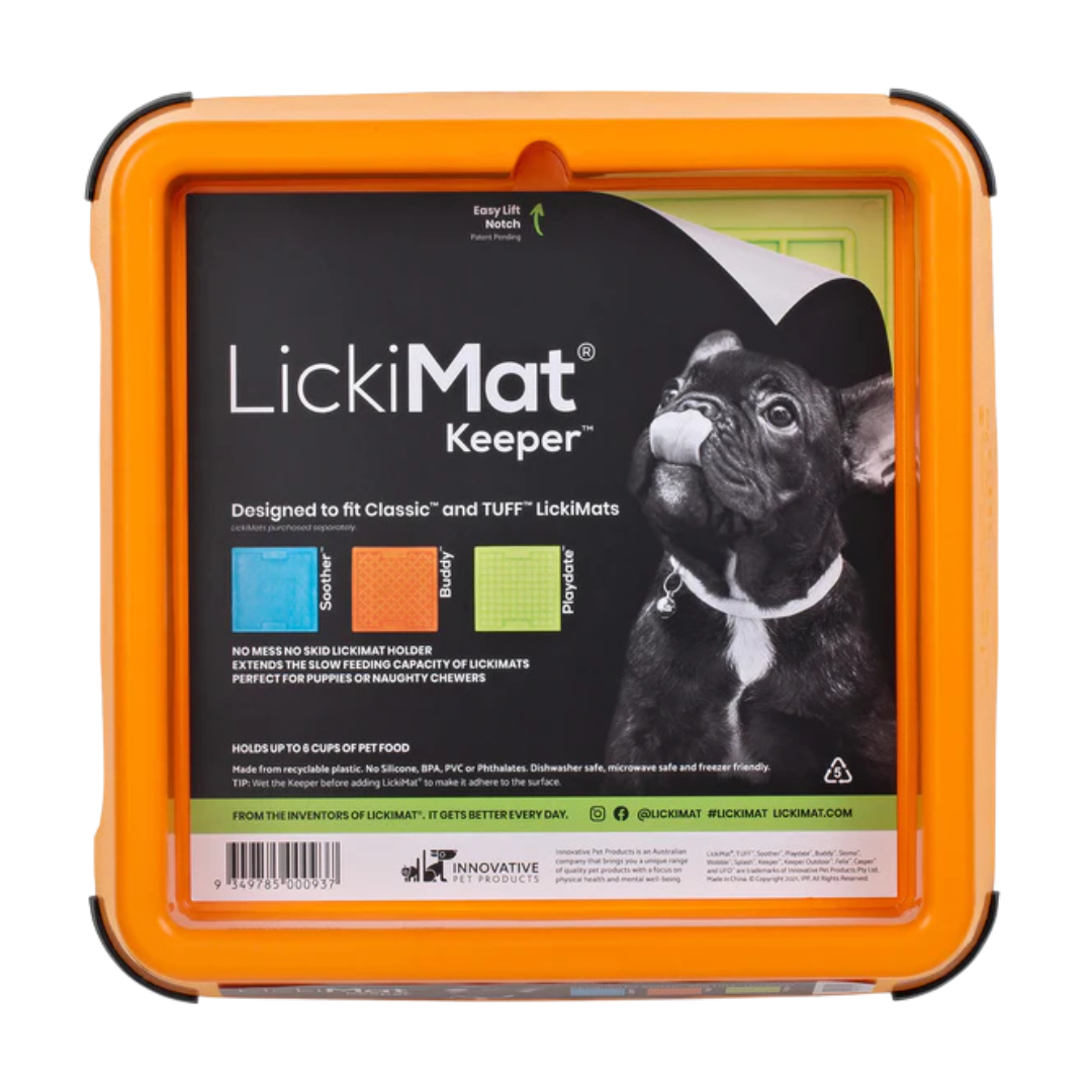 Lickimat Orange Classic Keeper Dog Slow Feeder