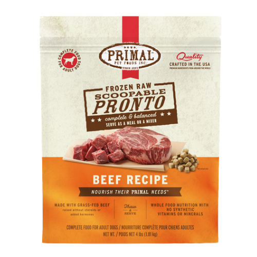 Primal Pronto Beef Formula Raw Frozen Dog Food