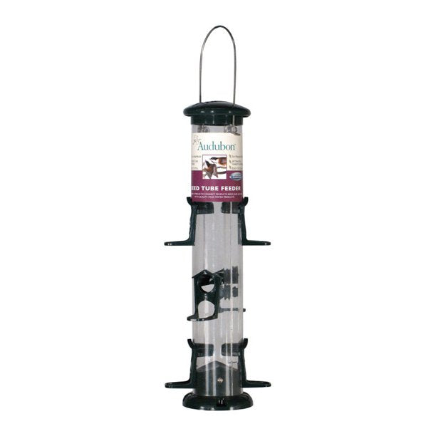 Audubon Plastic Finch Wild Bird Seed Feeder 15 in