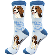 E & S Imports Life is Better With a Beagle Socks