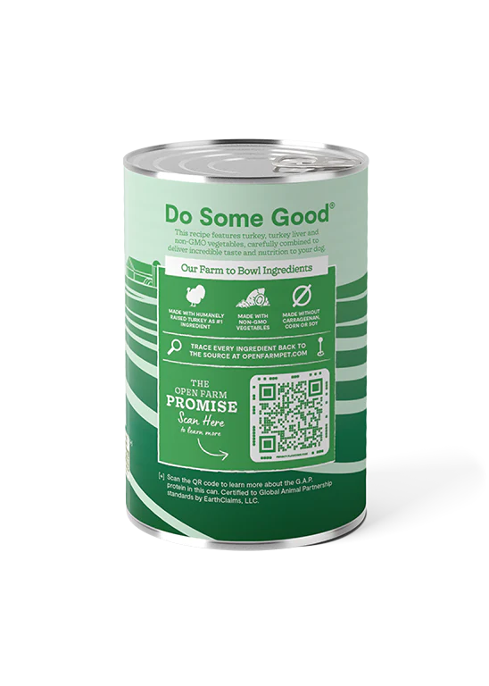Open Farm Grain-Free Homestead Turkey Pate Recipe Canned Dog Food