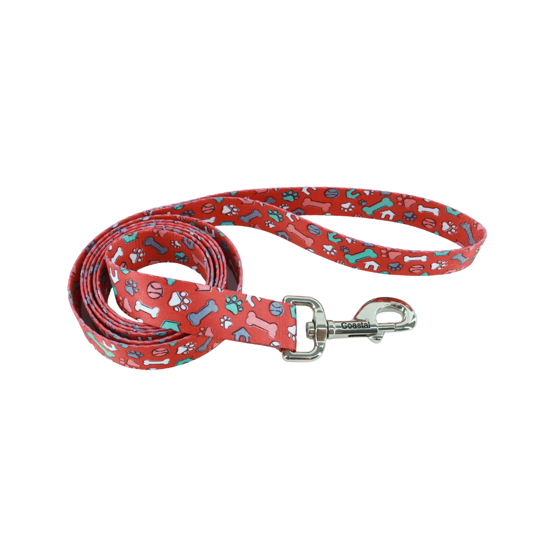 Coastal Pet Products Styles Dog Leash- Red Bones