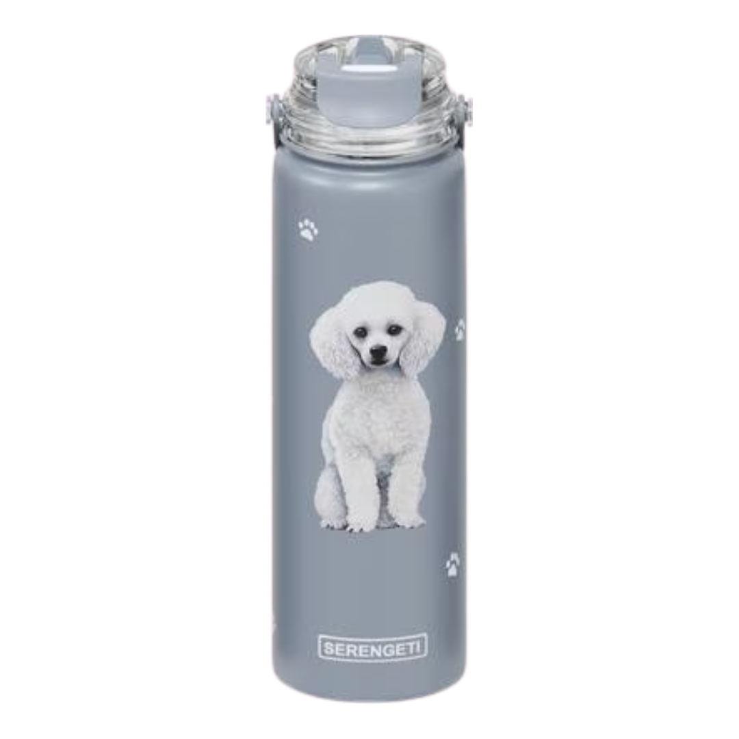 E & S Imports Serengeti Poodle Stainless Steel Water Bottle 24 oz