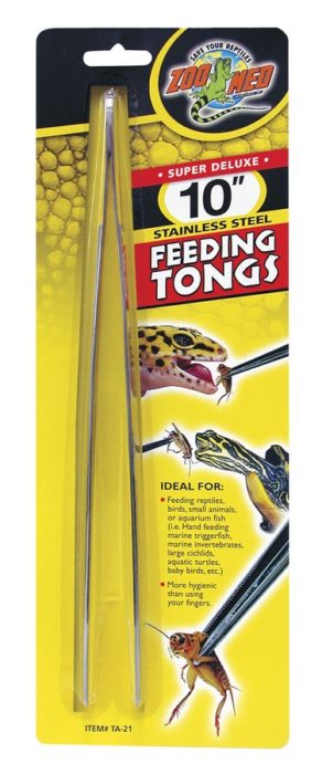 Zoo Med Stainless Steel Reptile Feeding Tongs 10 in