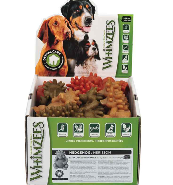 Whimzees Hedgehog Extra Large Dental Dog Treat each