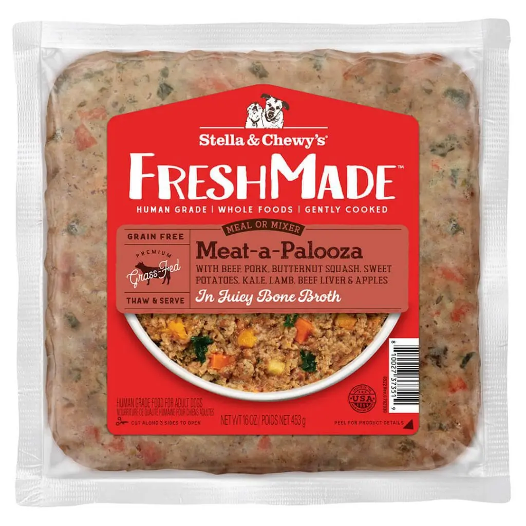 Stella & Chewy's Freshmade Meat-A-Palooza Gently Cooked Frozen Dog Food 16 oz