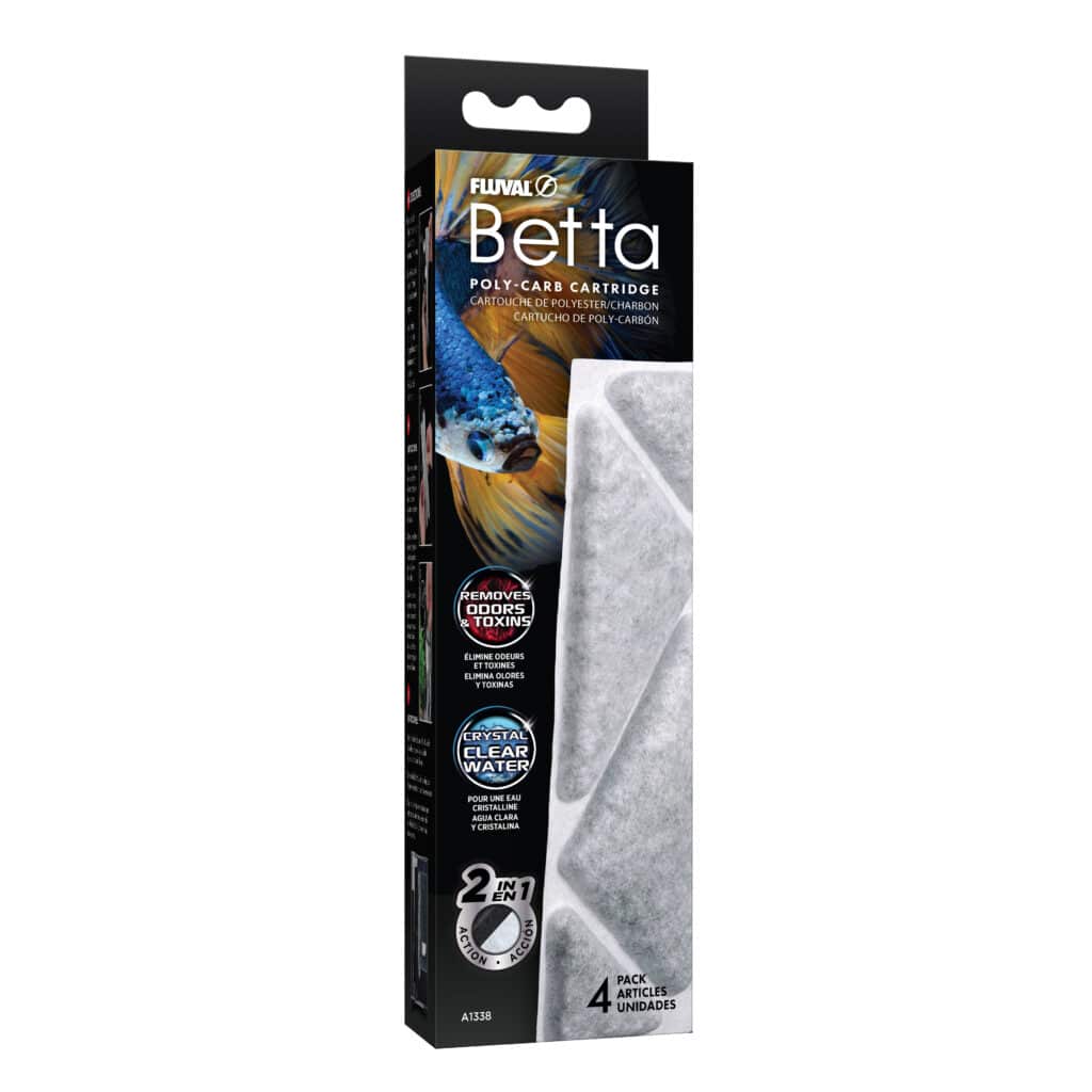Fluval Betta Poly-Carb Cartridge for 6 gal Betta Premium Kit 4 pk