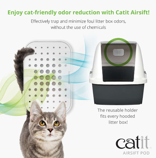 Catit AiRSiFT Dual Action Odor Reducing Pod for Litter Boxes