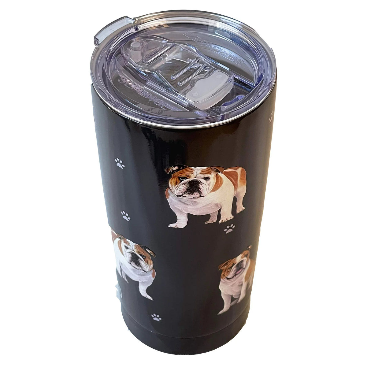 E & S Imports Serengeti Bulldog Stainless Steel, Vacuum Insulated Tumbler with Spill Proof Lid 20 oz