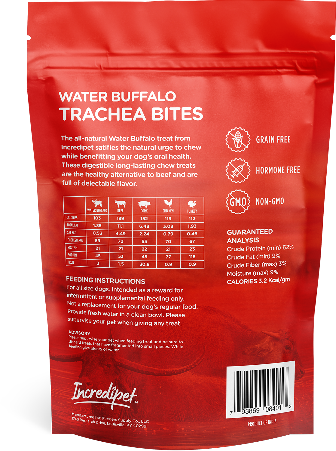 Incredipet Buffalo Trachea Bites Dog Chews 100 gm