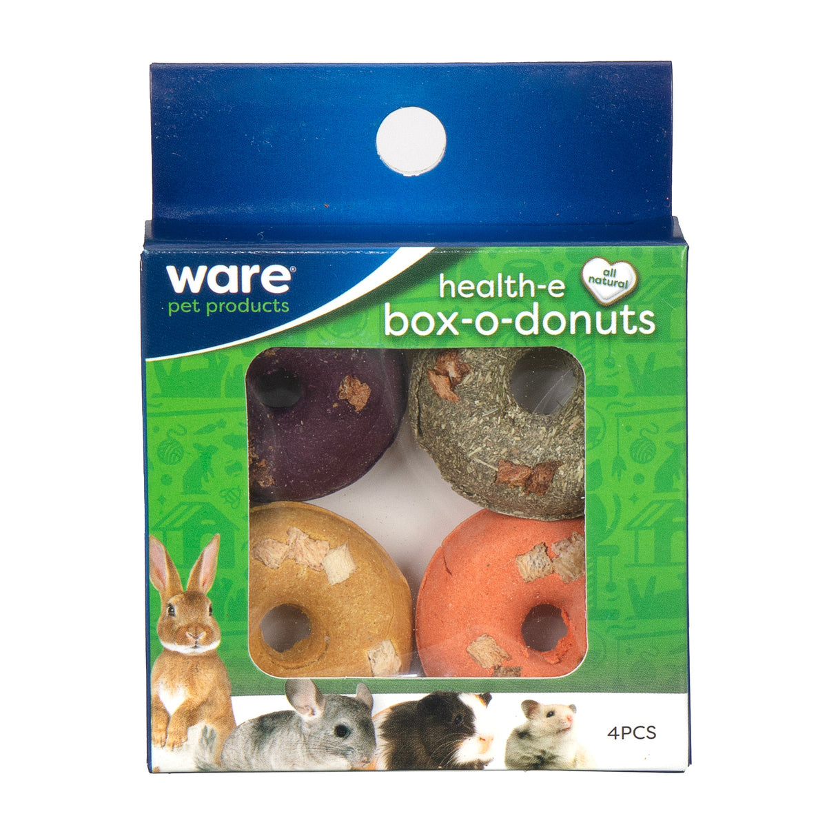 Ware Health-e Box-O-Donuts Small Animal Chew Toys 4 pk