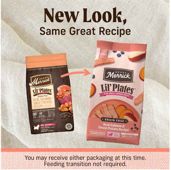 Merrick Lil' Plates Small Breed Adult Grain-Free Salmon & Sweet Potato Recipe Dry Dog Food 4 lb