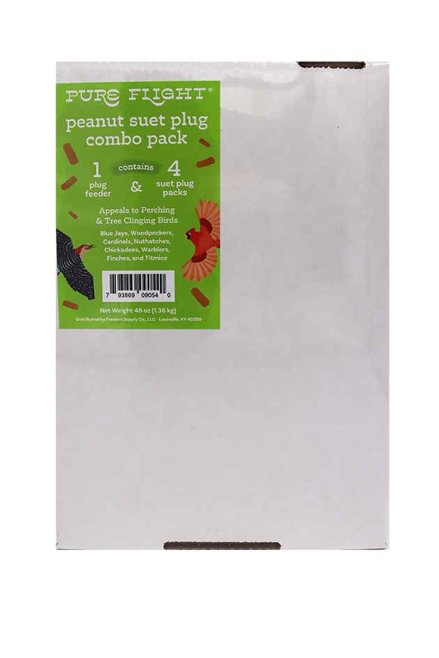 Pure Flight Peanut Suet Plug Combo Pack with Feeder