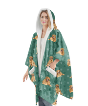 E & S Imports Golden Retriever Snuggs Wraps Blanket Hoodie