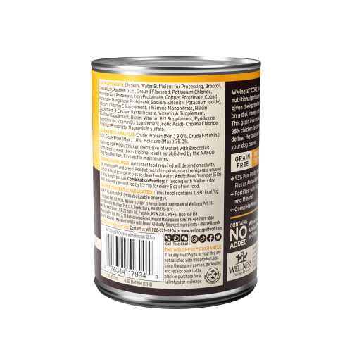 Wellness Ninety-Five Percent Chicken Grain-Free Canned Dog Food Topper
