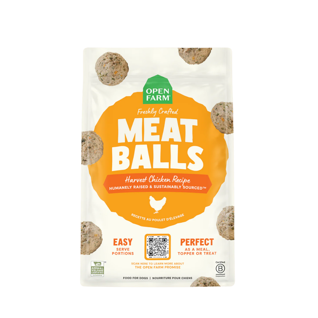 Open Farm Harvest Chicken Freshly Crafted Meatballs for Dogs 14 oz