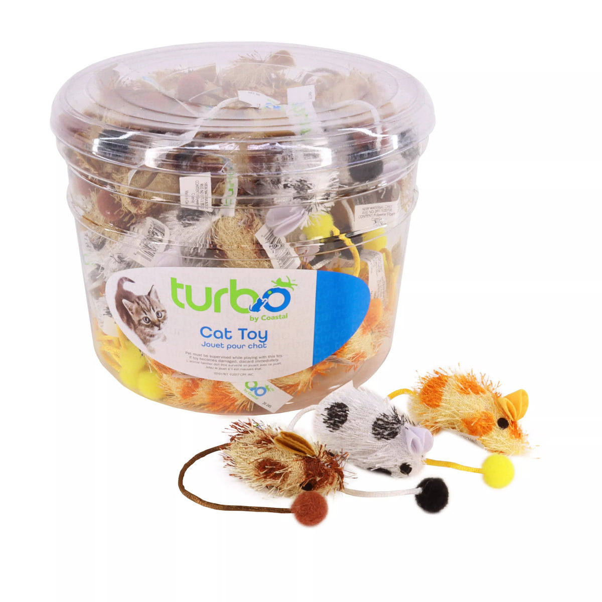 Coastal Pet Products Turbo Spotted Mice Cat Toy