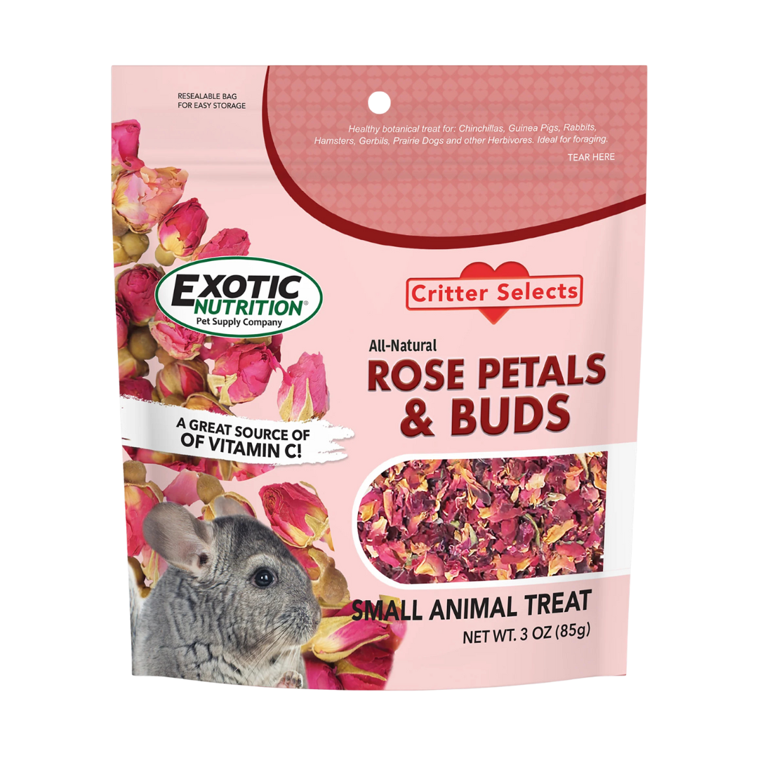 Exotic Nutrition Pet Supplies Rose Petals & Buds Small Animal Treat .85 oz