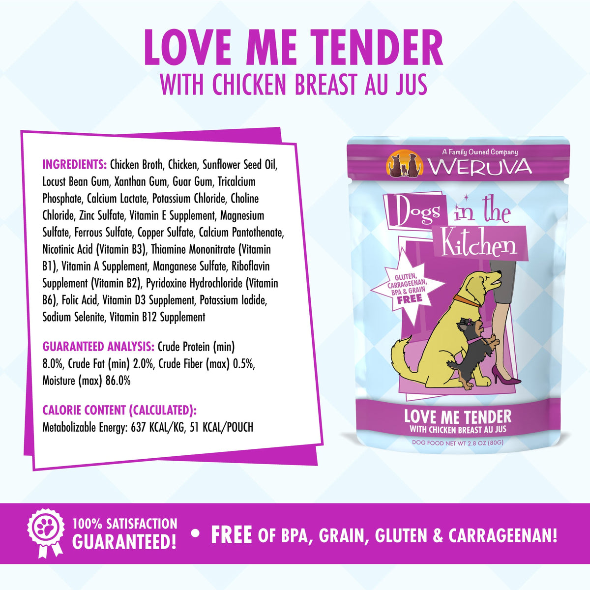 Weruva Love Me Tender with Chicken Breast Au Jus Dog Food