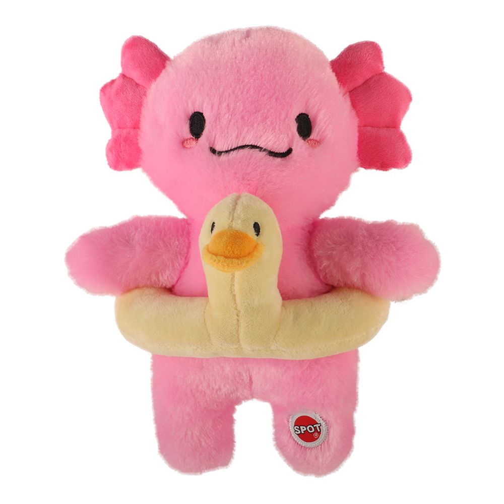 Spot Axolotl with Duck Swim Ring Plush Dog toy 10 in