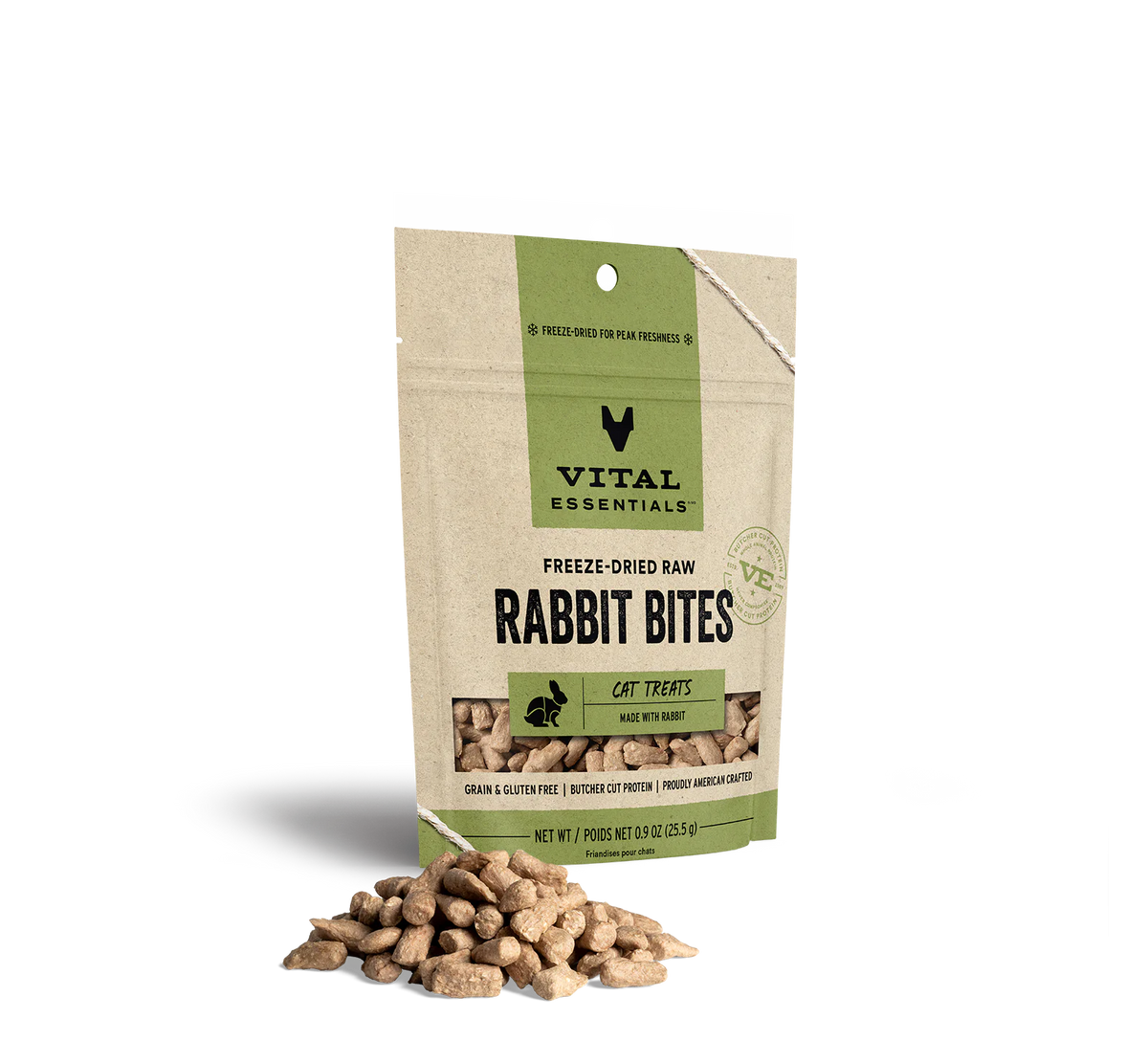 Vital Essentials VitalCat Rabbit Freeze-Dried Cat Treats .9 oz