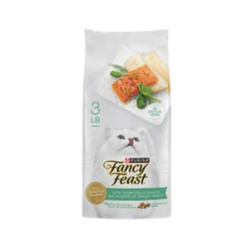 Fancy Feast Gourmet Ocean Fish, Salmon & Garden Greens Dry Cat Food 3 lb