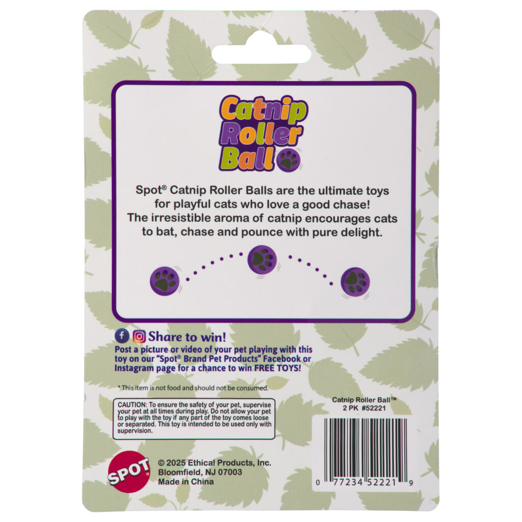Spot Catnip Roller Ball Cat Toy 2 pk