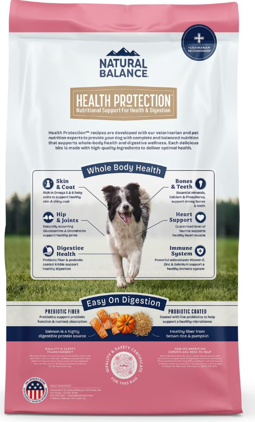 Natural Balance Health Protection Adult Salmon, Brown Rice & Pumpkin Dry Dog Food